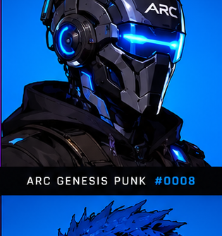 ARC Genesis Punk cybernetic sentinel NFT